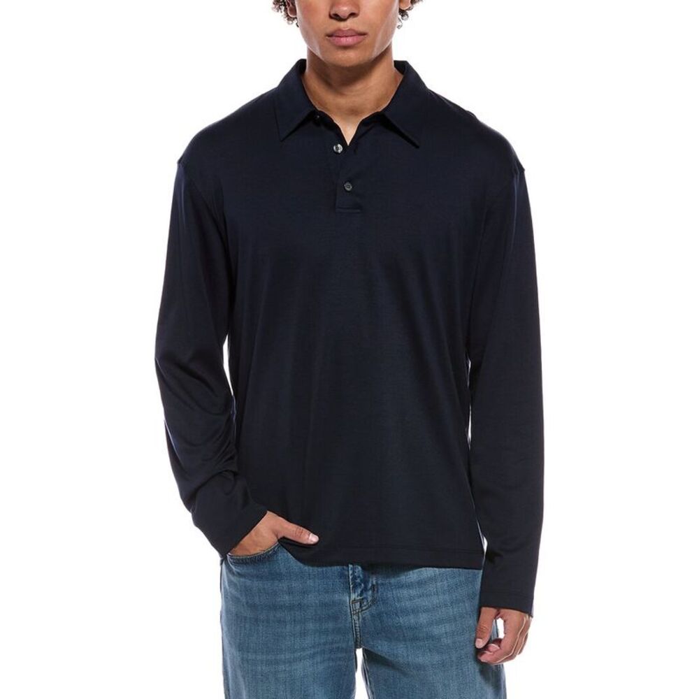 Theory Mens  Relaxed Polo Shirt, Blue